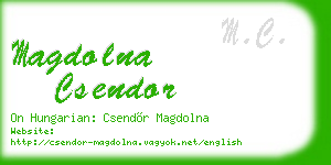 magdolna csendor business card